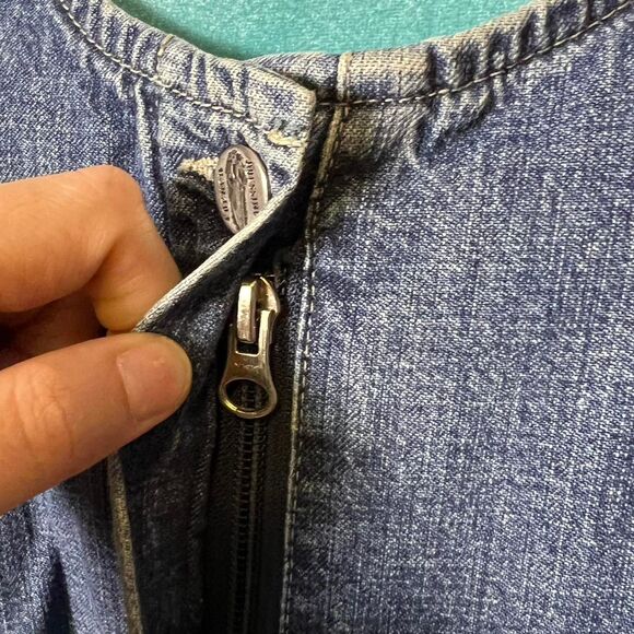 90's Vintage French Dressing Jeanswear Paris Women's Denim Dress - Picture 6 of 8